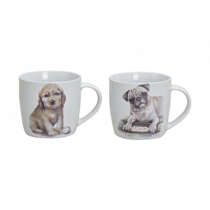 tasse chiot en porcelaine 