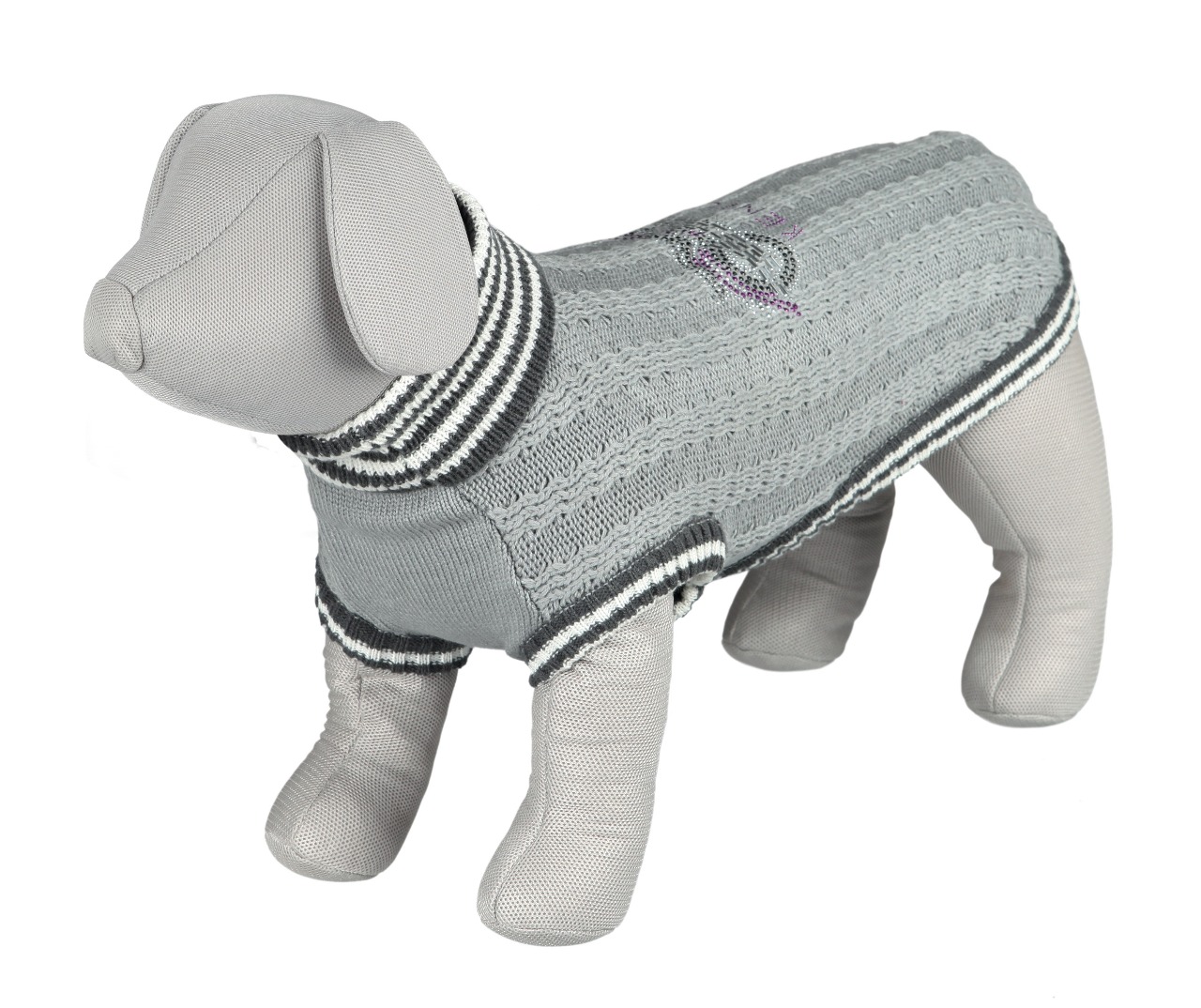 pullover gris bologna pour chien