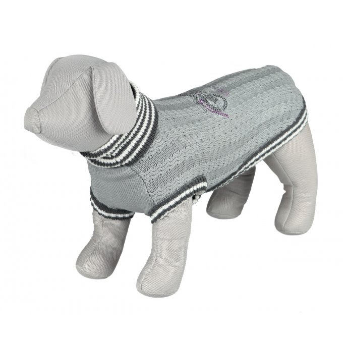 pullover gris bologna pour chien