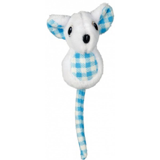 souris peluche à carreau 