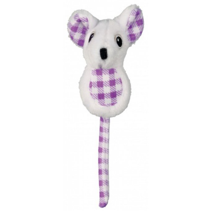 souris peluche à carreau 