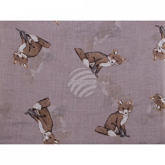 echarpe tube motif renard