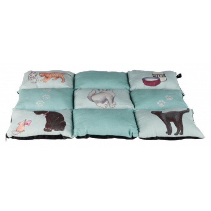 coussin douillet chat patchwork