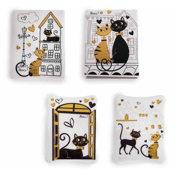 Aimant chat pretty cat détail doré.