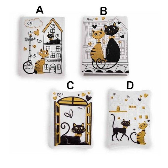 Aimant chat pretty cat détail doré.