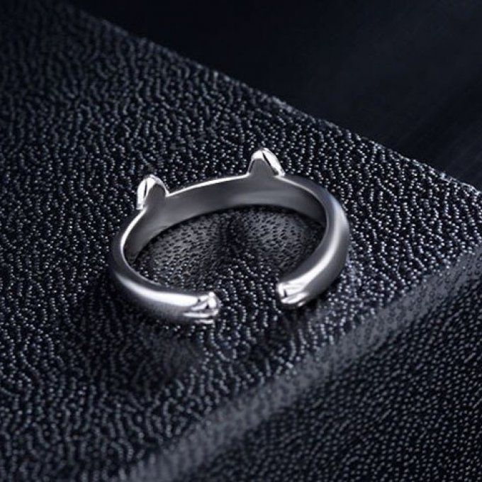 Bague oreille de chat rose ou noir