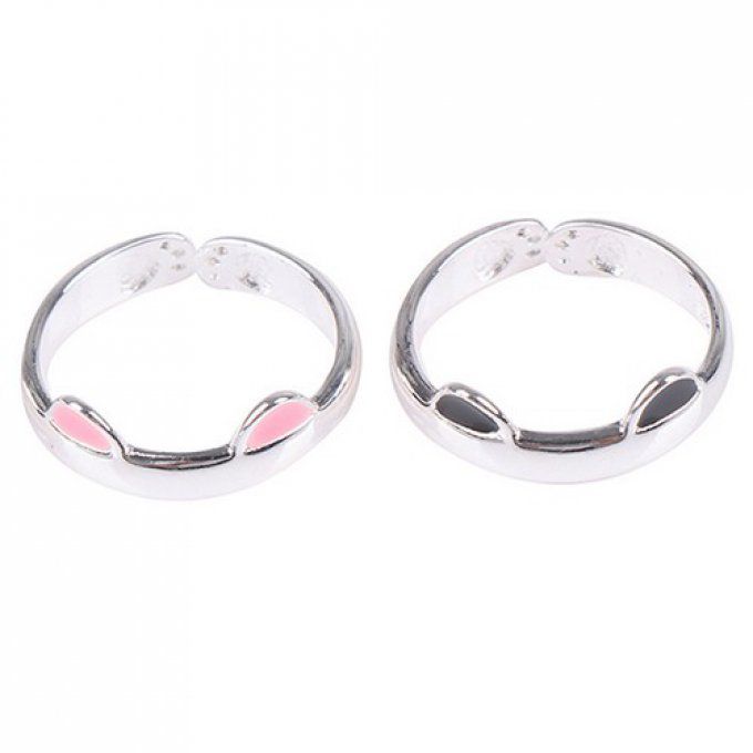 Bague oreille de chat rose ou noir