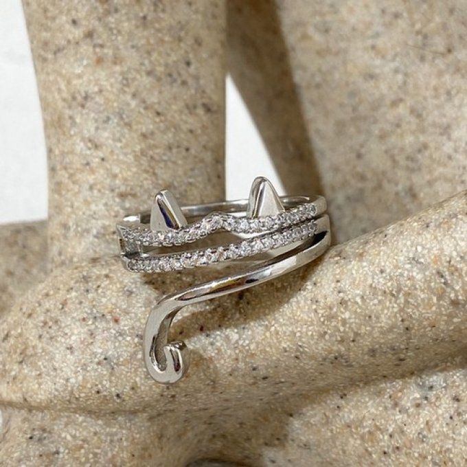 Bague serpent de chat