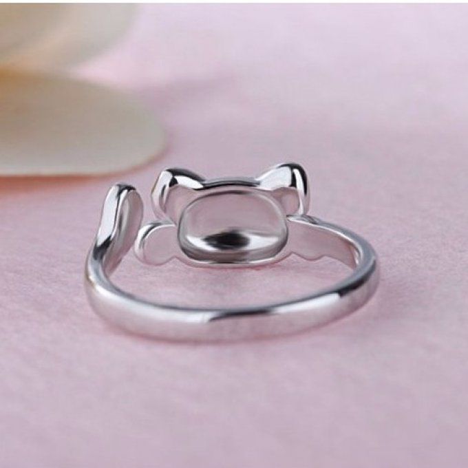 Bague tête de chat 