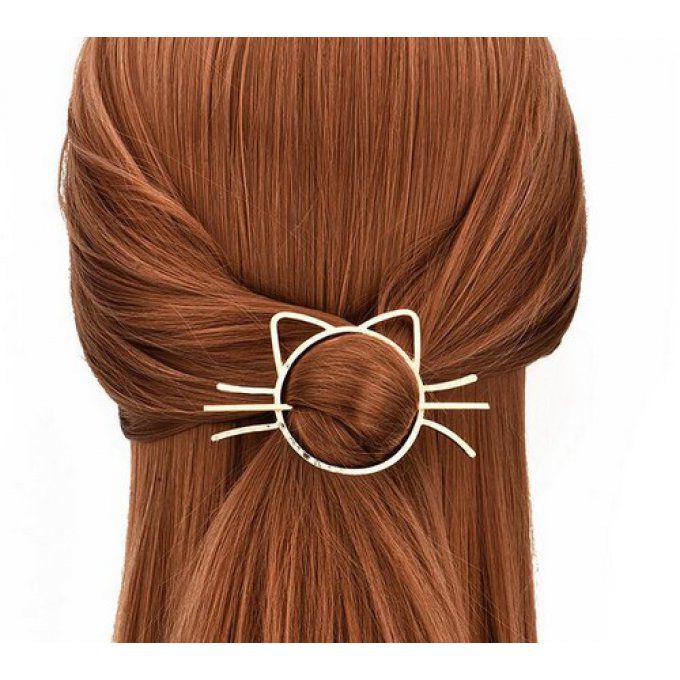 Barrette tête de chat