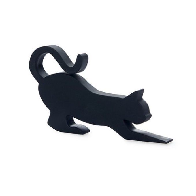 Balvi cale-porte Féline chat couleur noir.