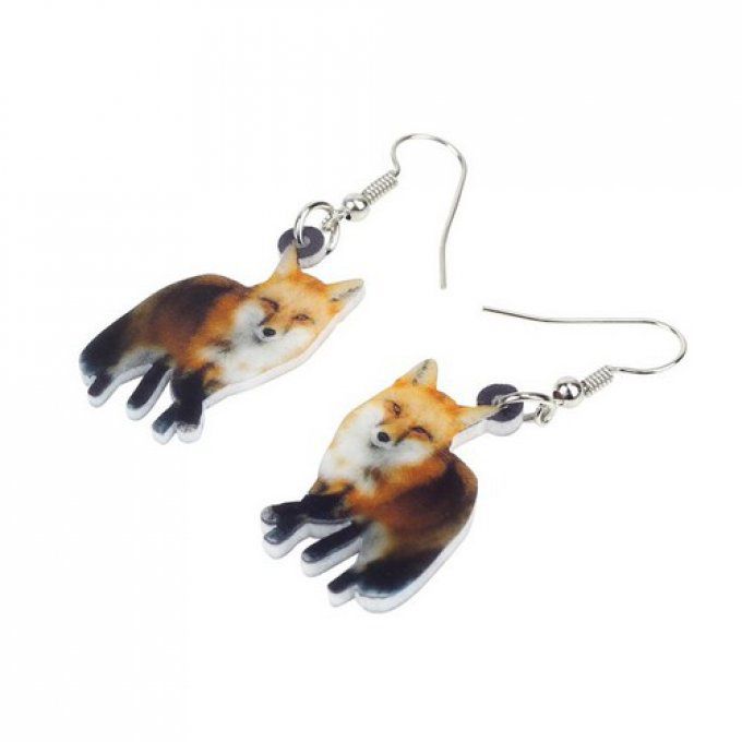 Boucles d'oreille renard