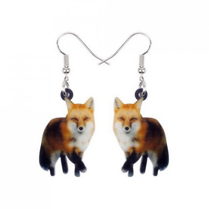 Boucles d'oreille renard