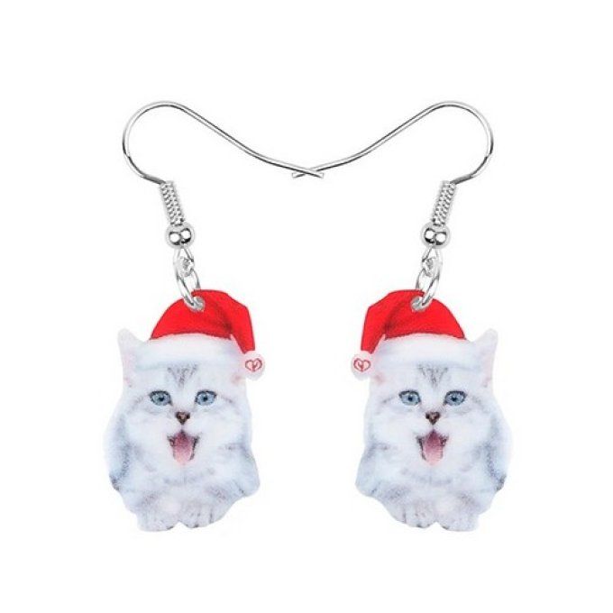 Boucles d'oreilles Chat Doré TASSKAT™  Boucle d oreille chat, Boucle d' oreille, Boucles