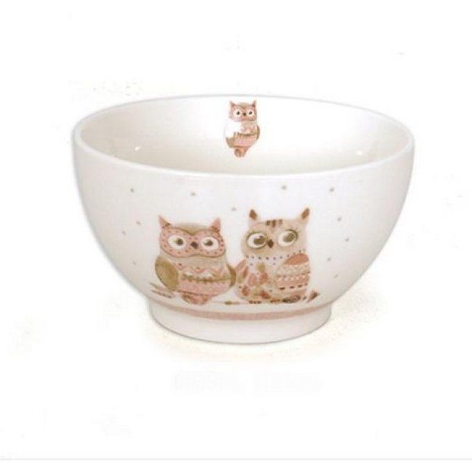 Bol chouette et hibou amoureux collection astrid.