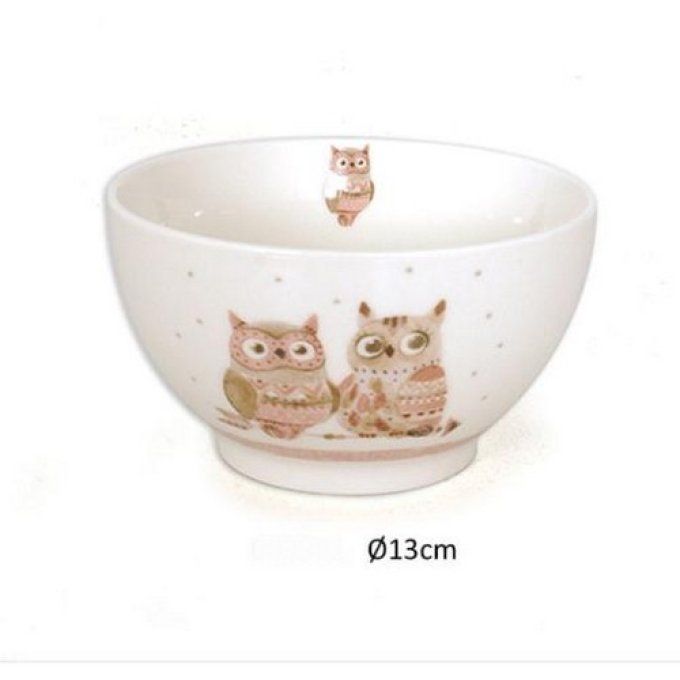 Bol chouette et hibou amoureux collection astrid.