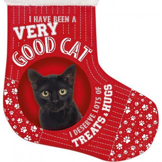 Botte de noël chat noir