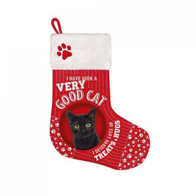 Botte de noël chat noir