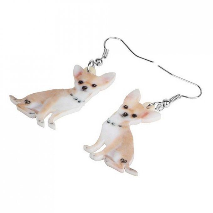 Boucles d'oreilles chiot chihuahua 