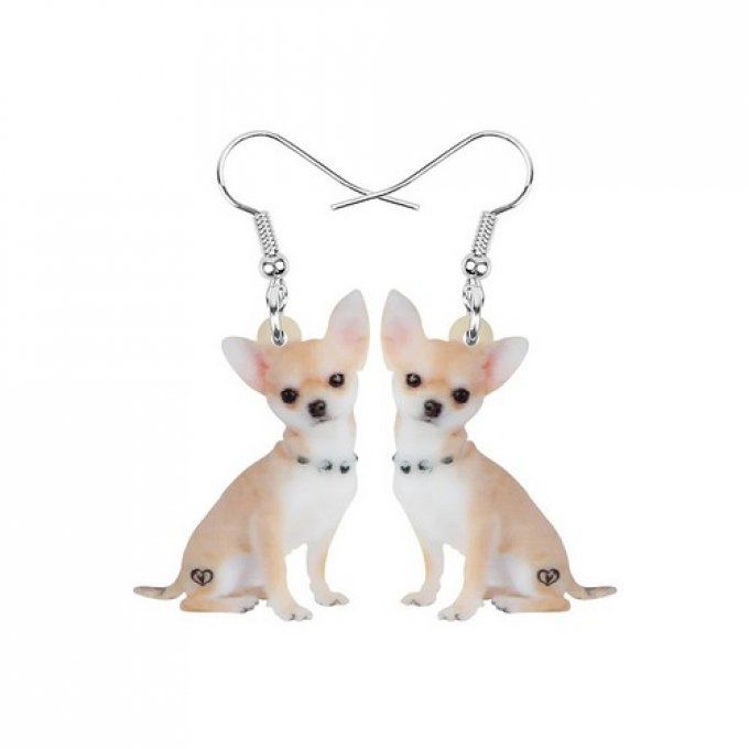 Boucles d'oreilles chiot chihuahua 