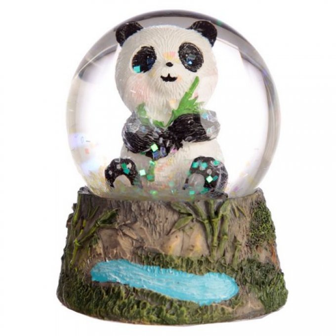 Boule à neige panda noir et blanc