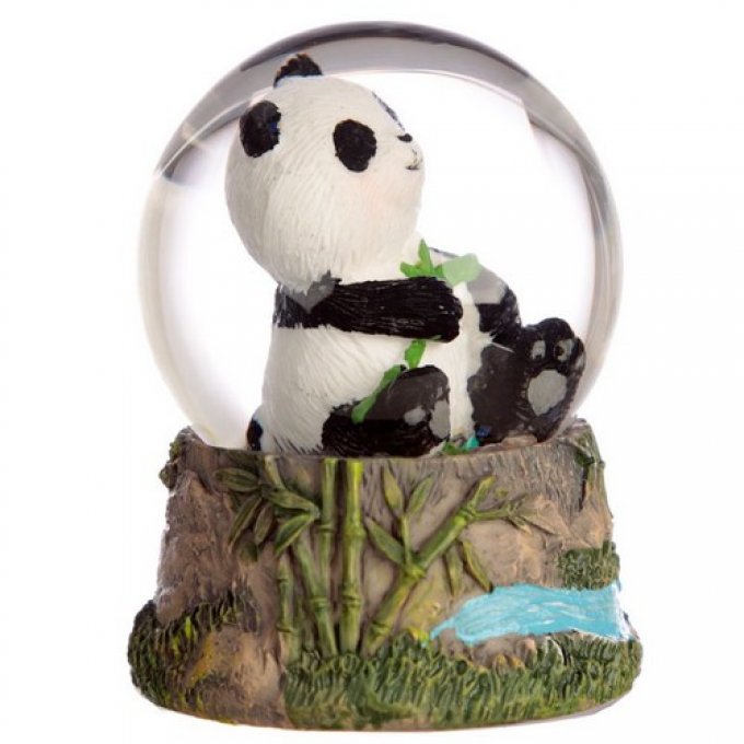 Boule à neige panda noir et blanc