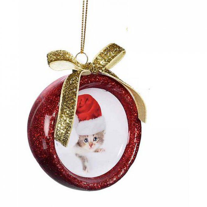 Boule demie sphère chat de noël