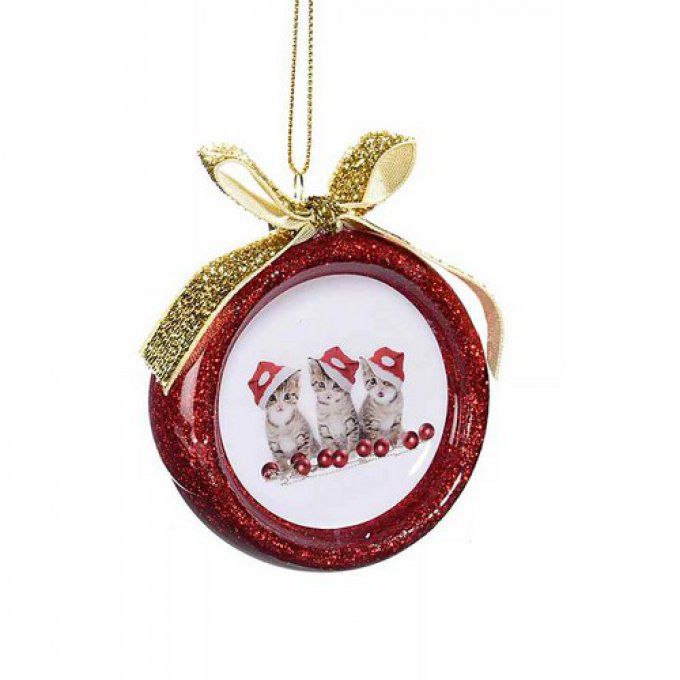 Boule demie sphère chat de noël