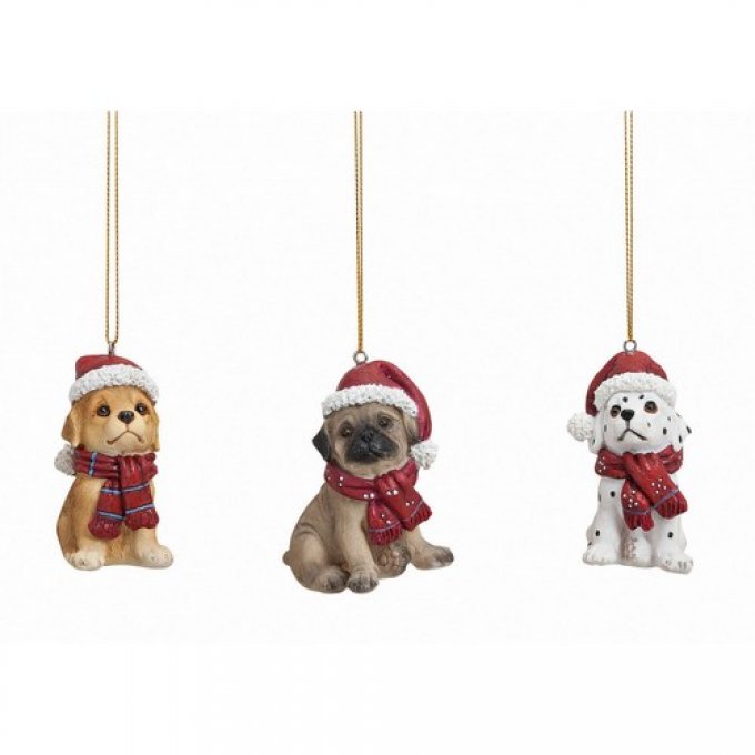 Décoration chien de noël divers modèles