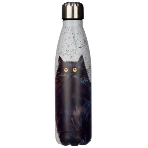 Bouteille Isolée (Gourde) 500ml chat noir kim haskins