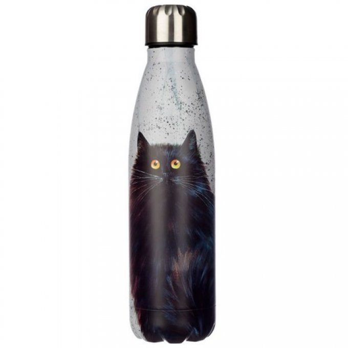 Bouteille Isolée (Gourde) 500ml chat noir kim haskins