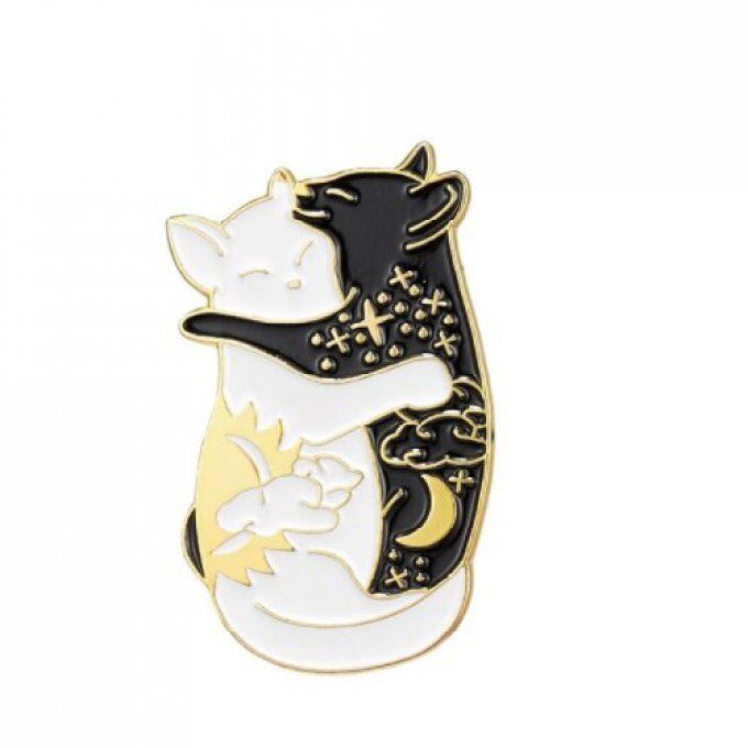 Broche pin's chats amoureux