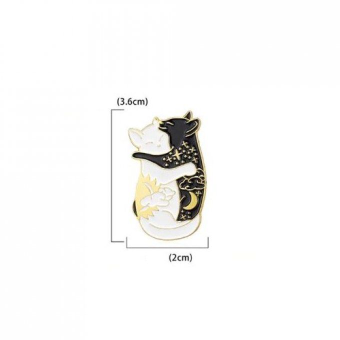 Broche pin's chats amoureux