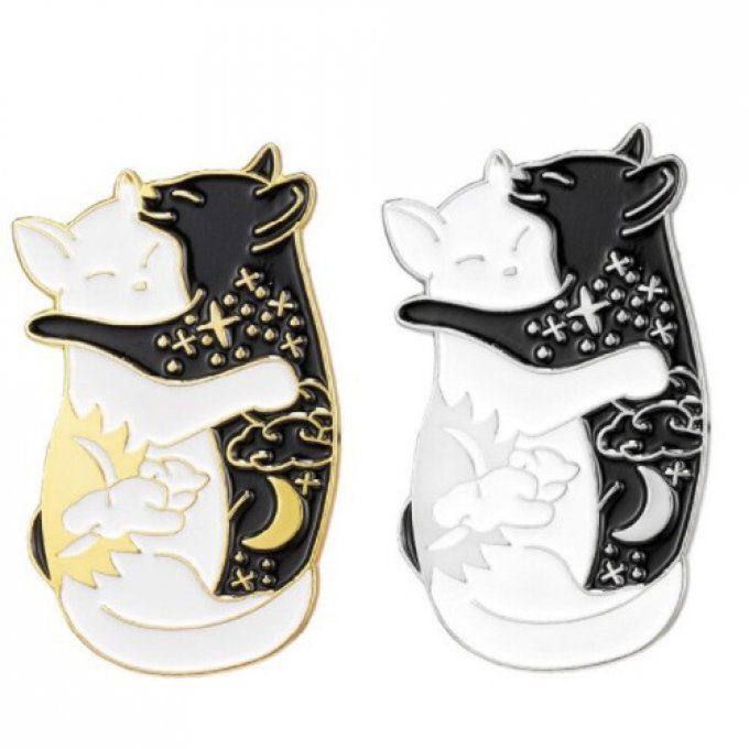 Broche pin's chats amoureux