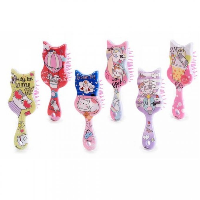 Petite brosse chat fun très colorée.