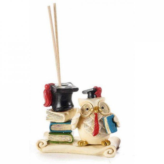 Porte encens hibou étudiant