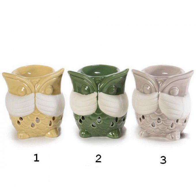 Brûle parfum en céramique hibou