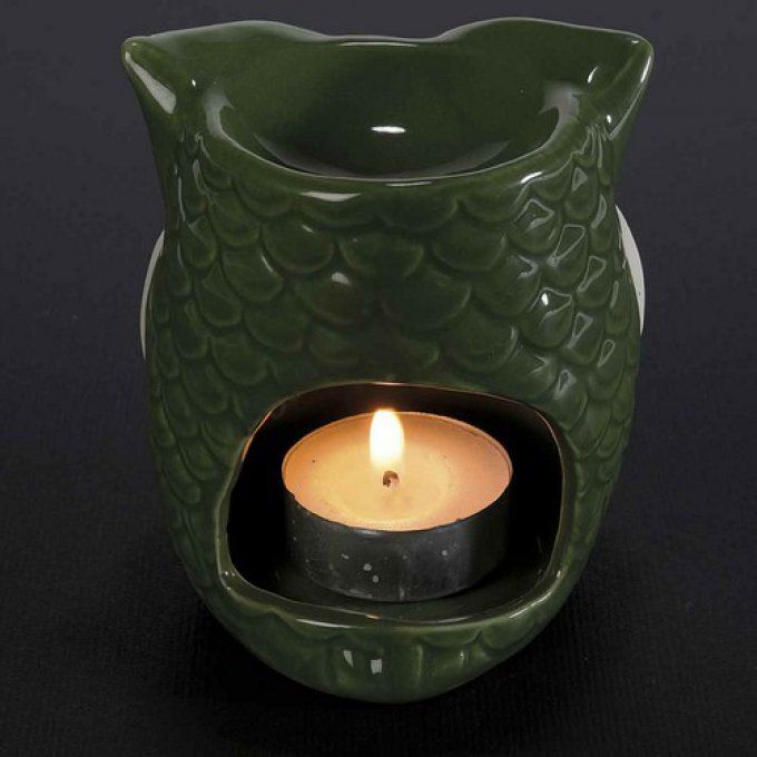Brûle parfum en céramique hibou