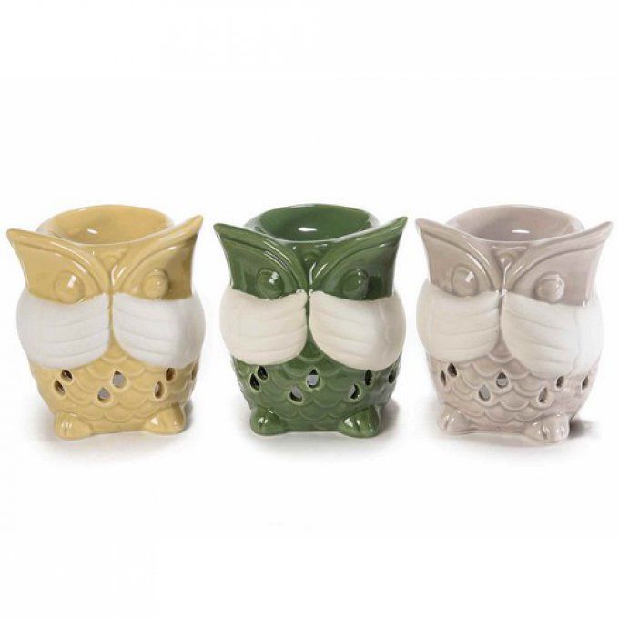 Brûle parfum en céramique hibou