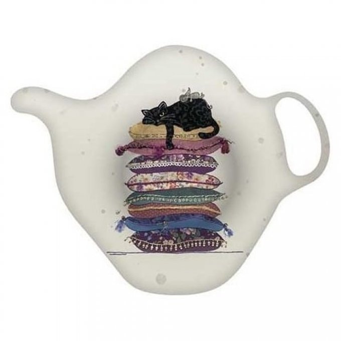 Repose sachet thé chat aux coussins bug art chats