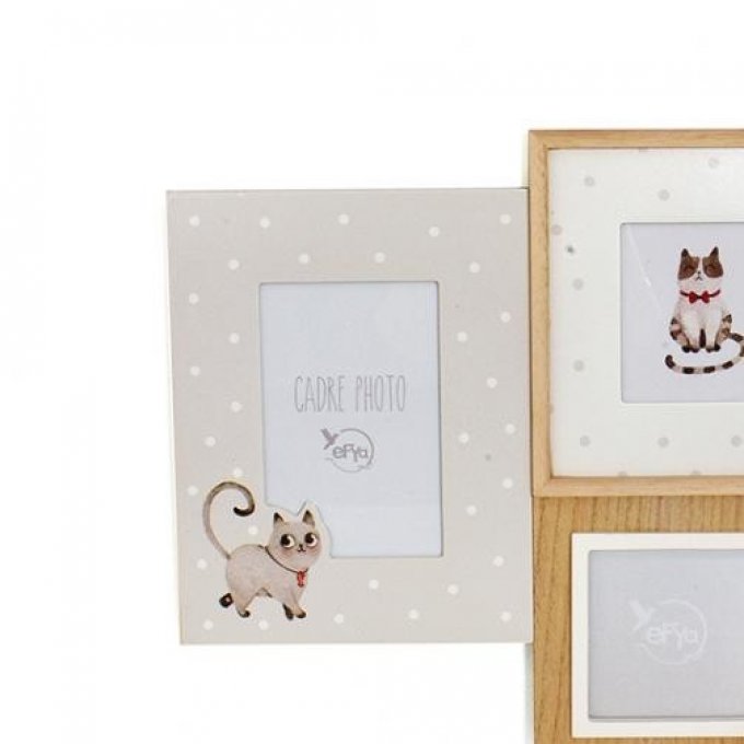 Porte photo triptyque chats collection isidore