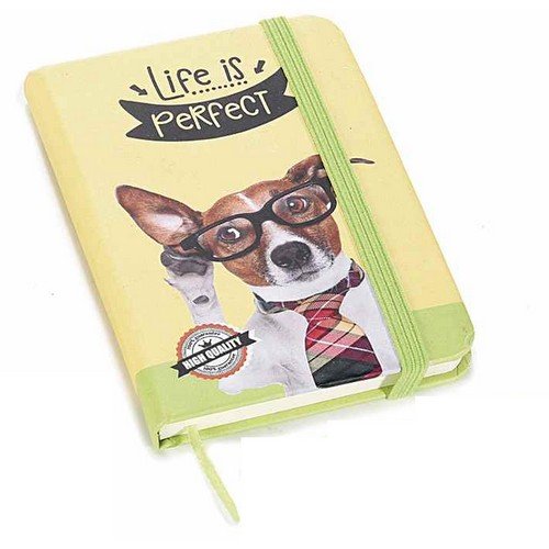 Carnet de notes chien couverture cartonnée.