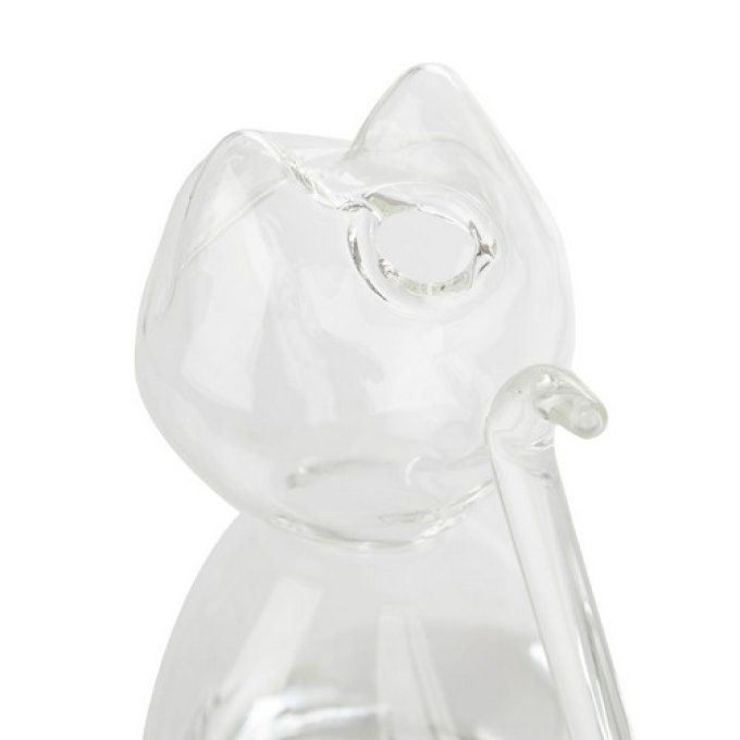 Carafe transparente 1 L chat en verre.