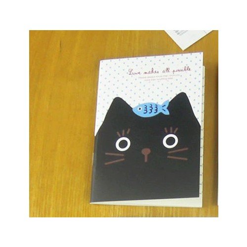 Petit carnet de poche chat noir ou blanc
