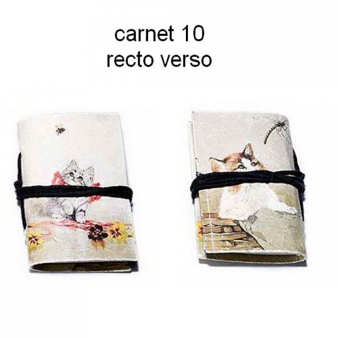 Carnet de poche différents motif chat 6 à 10