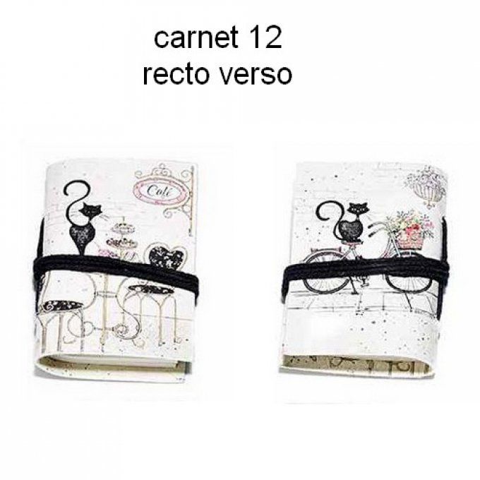 Carnet de poche différents motif chat 11 à 15