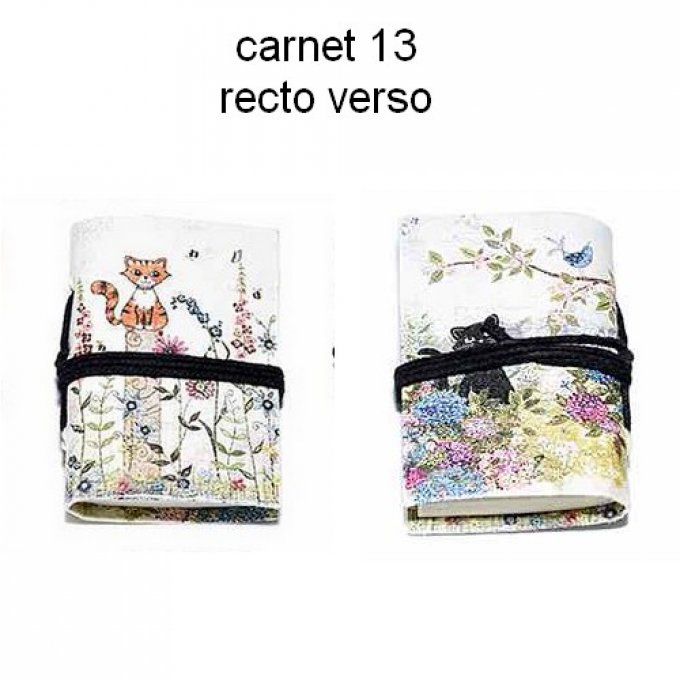 Carnet de poche différents motif chat 11 à 15