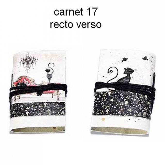 Carnet de poche différents motif chat 16 à 20