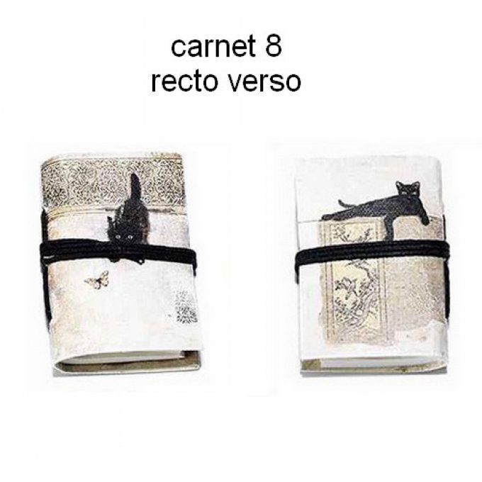 Carnet de poche différents motif chat 6 à 10