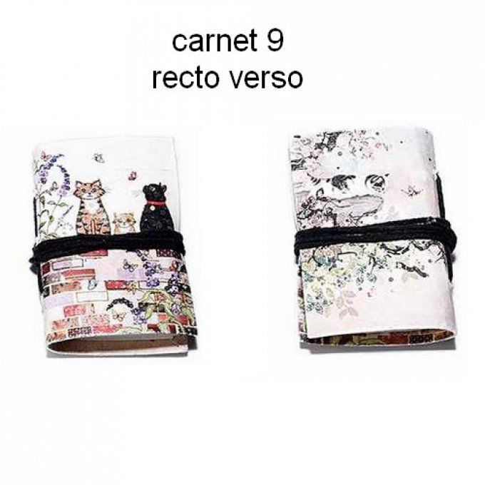 Carnet de poche différents motif chat 6 à 10